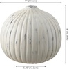 image:imageSAFAVIEH Home Collection Nisi Distressed White Round Grooved Resin Vase