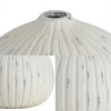 image:imageSAFAVIEH Home Collection Nisi Distressed White Round Grooved Resin Vase