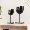 image:imageSAFAVIEH Home Collection Resi Modern Black Snail Shell Table Decor Set of 2 RDC1204ASET2