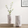 image:imageSAFAVIEH Home Collection Silene White Marble Ceramic Decorative Vase Set of 2