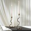 image:imageSAFAVIEH Home Collection Zobi Modern Brass Gold Metal Tapered Candlestick Holder Set of 2