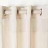 image:imageSAFAVIEH Home Curtain Delancey Beige and White SemiSheer 52 x 96 Grommet Window Drape PanelAssorted