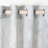 image:imageSAFAVIEH Home Curtain Kenji Charcoal Sheer 52 x 84 Grommet Window Drape PanelGrey