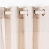 image:imageSAFAVIEH Home Curtain Makena Charcoal Sheer 52 x 84 Grommet Window Drape PanelSand