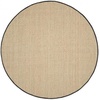image:imageSAFAVIEH Natural Fiber Collection Area Rug  26 x 4 Natural amp Grey Seagrass Basketweave Pattern with Border NF114PNaturalBlack