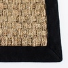 image:imageSAFAVIEH Natural Fiber Collection Area Rug  26 x 4 Natural amp Grey Seagrass Basketweave Pattern with Border NF114PNaturalBlack
