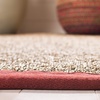 image:imageSAFAVIEH Natural Fiber Collection Area Rug  26 x 4 Natural amp Grey Seagrass Basketweave Pattern with Border NF114PNaturalBurgundy Red