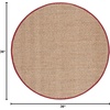 image:imageSAFAVIEH Natural Fiber Collection Area Rug  26 x 4 Natural amp Grey Seagrass Basketweave Pattern with Border NF114PNaturalBurgundy Red