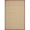 image:imageSAFAVIEH Natural Fiber Collection Area Rug  26 x 4 Natural amp Grey Seagrass Basketweave Pattern with Border NF114PNaturalBurgundy Red