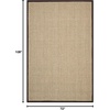 image:imageSAFAVIEH Natural Fiber Collection Area Rug  26 x 4 Natural amp Grey Seagrass Basketweave Pattern with Border NF114PNaturalDark Brown