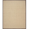 image:imageSAFAVIEH Natural Fiber Collection Area Rug  26 x 4 Natural amp Grey Seagrass Basketweave Pattern with Border NF114PNaturalDark Brown