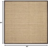 image:imageSAFAVIEH Natural Fiber Collection Area Rug  26 x 4 Natural amp Grey Seagrass Basketweave Pattern with Border NF114PNaturalDark Brown