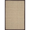 image:imageSAFAVIEH Natural Fiber Collection Area Rug  26 x 4 Natural amp Grey Seagrass Basketweave Pattern with Border NF114PNaturalDark Brown