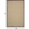 image:imageSAFAVIEH Natural Fiber Collection Area Rug  26 x 4 Natural amp Grey Seagrass Basketweave Pattern with Border NF114PNaturalDark Brown
