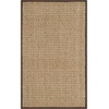 image:imageSAFAVIEH Natural Fiber Collection Area Rug  26 x 4 Natural amp Grey Seagrass Basketweave Pattern with Border NF114PNaturalDark Brown