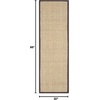 image:imageSAFAVIEH Natural Fiber Collection Area Rug  26 x 4 Natural amp Grey Seagrass Basketweave Pattern with Border NF114PNaturalDark Brown