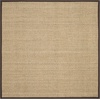 image:imageSAFAVIEH Natural Fiber Collection Area Rug  26 x 4 Natural amp Grey Seagrass Basketweave Pattern with Border NF114PNaturalDark Brown