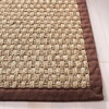 image:imageSAFAVIEH Natural Fiber Collection Area Rug  26 x 4 Natural amp Grey Seagrass Basketweave Pattern with Border NF114PNaturalDark Brown