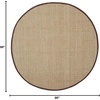 image:imageSAFAVIEH Natural Fiber Collection Area Rug  26 x 4 Natural amp Grey Seagrass Basketweave Pattern with Border NF114PNaturalDark Brown