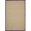image:imageSAFAVIEH Natural Fiber Collection Area Rug  26 x 4 Natural amp Grey Seagrass Basketweave Pattern with Border NF114PNaturalDark Brown
