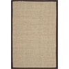 image:imageSAFAVIEH Natural Fiber Collection Area Rug  26 x 4 Natural amp Grey Seagrass Basketweave Pattern with Border NF114PNaturalDark Brown