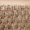 image:imageSAFAVIEH Natural Fiber Collection Area Rug  26 x 4 Natural amp Grey Seagrass Basketweave Pattern with Border NF114PNaturalDark Brown