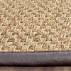 image:imageSAFAVIEH Natural Fiber Collection Area Rug  26 x 4 Natural amp Grey Seagrass Basketweave Pattern with Border NF114PNaturalDark Grey