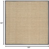 image:imageSAFAVIEH Natural Fiber Collection Area Rug  26 x 4 Natural amp Grey Seagrass Basketweave Pattern with Border NF114PNaturalDark Grey
