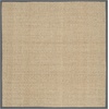 image:imageSAFAVIEH Natural Fiber Collection Area Rug  26 x 4 Natural amp Grey Seagrass Basketweave Pattern with Border NF114PNaturalDark Grey