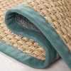 image:imageSAFAVIEH Natural Fiber Collection Area Rug  26 x 4 Natural amp Grey Seagrass Basketweave Pattern with Border NF114PNaturalDusty Teal Blue