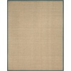 image:imageSAFAVIEH Natural Fiber Collection Area Rug  26 x 4 Natural amp Grey Seagrass Basketweave Pattern with Border NF114PNaturalDusty Teal Blue