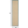 image:imageSAFAVIEH Natural Fiber Collection Area Rug  26 x 4 Natural amp Grey Seagrass Basketweave Pattern with Border NF114PNaturalDusty Teal Blue