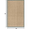 image:imageSAFAVIEH Natural Fiber Collection Area Rug  26 x 4 Natural amp Grey Seagrass Basketweave Pattern with Border NF114PNaturalDusty Teal Blue