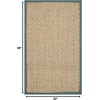 image:imageSAFAVIEH Natural Fiber Collection Area Rug  26 x 4 Natural amp Grey Seagrass Basketweave Pattern with Border NF114PNaturalDusty Teal Blue