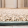 image:imageSAFAVIEH Natural Fiber Collection Area Rug  26 x 4 Natural amp Grey Seagrass Basketweave Pattern with Border NF114PNaturalDusty Teal Blue