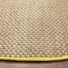 image:imageSAFAVIEH Natural Fiber Collection Area Rug  26 x 4 Natural amp Grey Seagrass Basketweave Pattern with Border NF114PNaturalGold