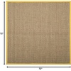 image:imageSAFAVIEH Natural Fiber Collection Area Rug  26 x 4 Natural amp Grey Seagrass Basketweave Pattern with Border NF114PNaturalGold