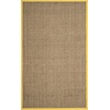 image:imageSAFAVIEH Natural Fiber Collection Area Rug  26 x 4 Natural amp Grey Seagrass Basketweave Pattern with Border NF114PNaturalGold