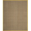 image:imageSAFAVIEH Natural Fiber Collection Area Rug  26 x 4 Natural amp Grey Seagrass Basketweave Pattern with Border NF114PNaturalGold