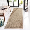 image:imageSAFAVIEH Natural Fiber Collection Area Rug  26 x 4 Natural amp Grey Seagrass Basketweave Pattern with Border NF114PNaturalIvory