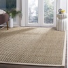 image:imageSAFAVIEH Natural Fiber Collection Area Rug  26 x 4 Natural amp Grey Seagrass Basketweave Pattern with Border NF114PNaturalIvory