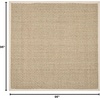 image:imageSAFAVIEH Natural Fiber Collection Area Rug  26 x 4 Natural amp Grey Seagrass Basketweave Pattern with Border NF114PNaturalIvory