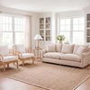 image:imageSAFAVIEH Natural Fiber Collection Area Rug  26 x 4 Natural amp Grey Seagrass Basketweave Pattern with Border NF114PNaturalIvory