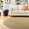 image:imageSAFAVIEH Natural Fiber Collection Area Rug  26 x 4 Natural amp Grey Seagrass Basketweave Pattern with Border NF114PNaturalIvory