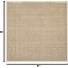image:imageSAFAVIEH Natural Fiber Collection Area Rug  26 x 4 Natural amp Grey Seagrass Basketweave Pattern with Border NF114PNaturalIvory