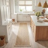 image:imageSAFAVIEH Natural Fiber Collection Area Rug  26 x 4 Natural amp Grey Seagrass Basketweave Pattern with Border NF114PNaturalIvory