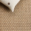 image:imageSAFAVIEH Natural Fiber Collection Area Rug  26 x 4 Natural amp Grey Seagrass Basketweave Pattern with Border NF114PNaturalNavy Blue