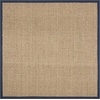 image:imageSAFAVIEH Natural Fiber Collection Area Rug  26 x 4 Natural amp Grey Seagrass Basketweave Pattern with Border NF114PNaturalNavy Blue
