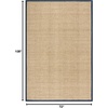 image:imageSAFAVIEH Natural Fiber Collection Area Rug  26 x 4 Natural amp Grey Seagrass Basketweave Pattern with Border NF114PNaturalNavy Blue