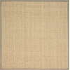 image:imageSAFAVIEH Natural Fiber Collection Area Rug  26 x 4 Natural amp Grey Seagrass Basketweave Pattern with Border NF114PNaturalOlive